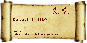 Kutasi Ildikó névjegykártya