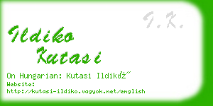 ildiko kutasi business card